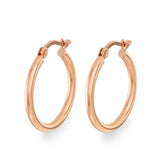 Rose Gold Classic Hoop Earrings - Dracakis Jewellers